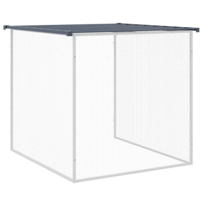 Coteț Pui Antracit 403x98x90 cm - Oțel Galvanizat | Livrare Gratuită
