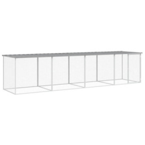 Coteț Pui Gri 403x98x90 cm - Oțel Galvanizat | Livrare Gratuită 2