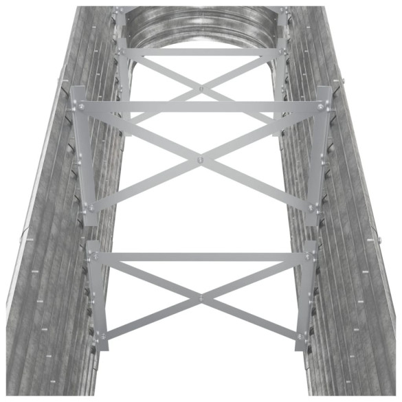 Strat Înălțat Grădină Metalic 260x40x68 cm - Livrare Gratuită