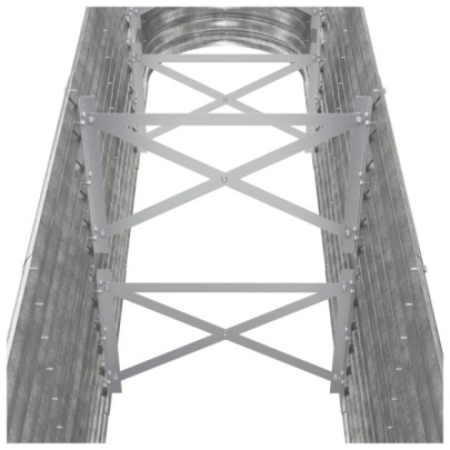 Strat Înălțat Grădină Metalic 260x40x68 cm - Livrare Gratuită