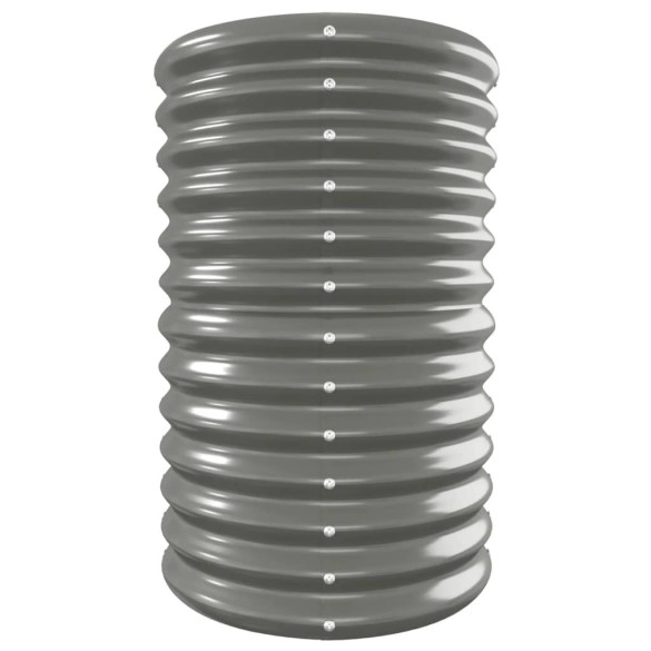 Strat Înălțat Grădină Gri 332x40x68cm - Oțel Rezistent