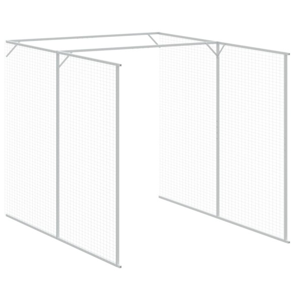 Cușcă Câine cu Țarc Antracit 165x659x181 cm - Oțel Galvanizat