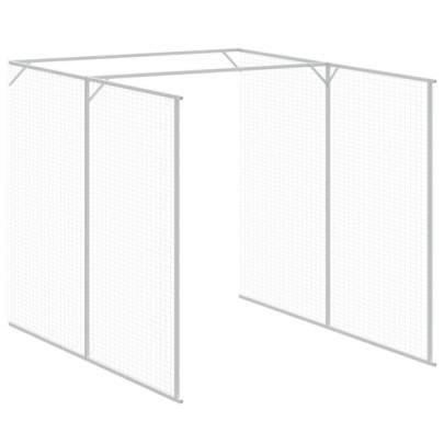 Cușcă Câine cu Țarc Antracit 165x1271 cm - Oțel Galvanizat