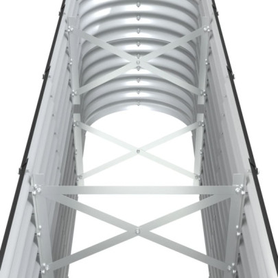 Strat Înălțat Grădină Oțel Antracit 332x40x68 cm