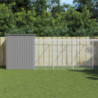 Coteț pui cu incintă gri deschis 165x1067x181cm oțel galvanizat