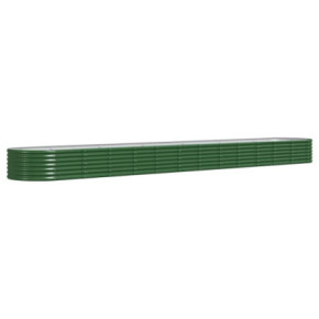 Strat Înălțat Grădină Metalic 512x80x36 cm - Verde 2