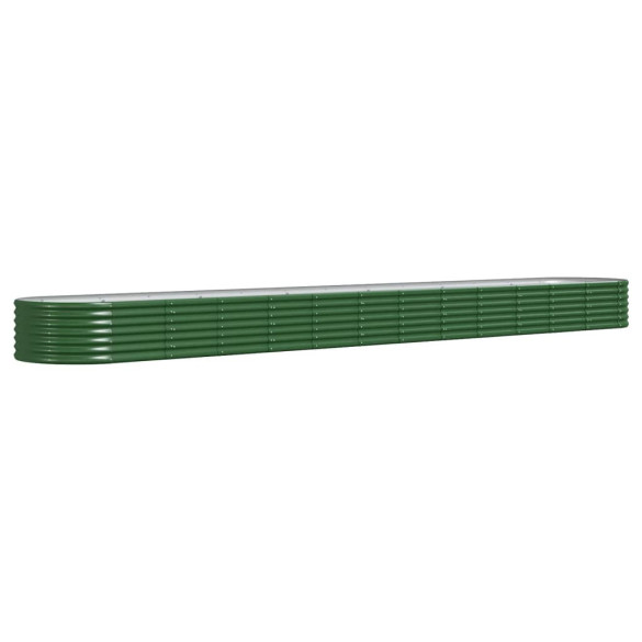 Strat Înălțat Grădină Metalic 512x80x36 cm - Verde