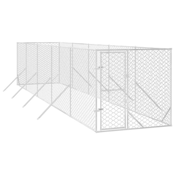 Padoc Exterior Câini 2x10x2m Oțel Galvanizat - Livrare Gratuită