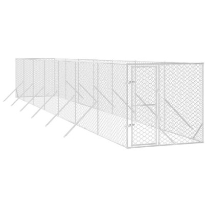 Padoc Exterior Câini Oțel Galvanizat 2x14x2m - Livrare Gratuită