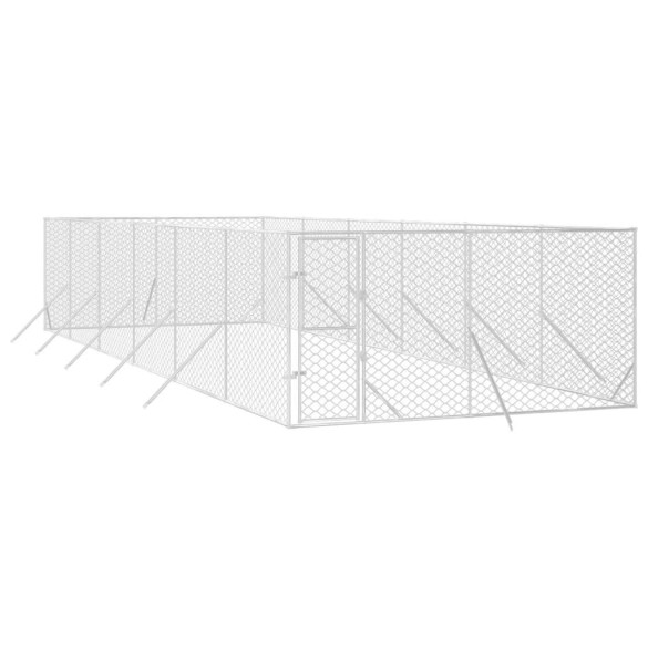 Padoc Exterior Câini Oțel Galvanizat 4x12x2m - Livrare Gratuită