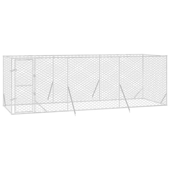 Padoc Exterior Câini 6x2x2m Oțel Galvanizat - Gratuit Livrare