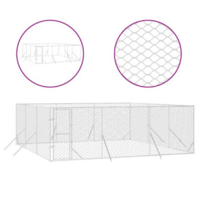 Padoc Câini Exterior 6x6x2m Oțel Galvanizat - Livrare Gratuită 2