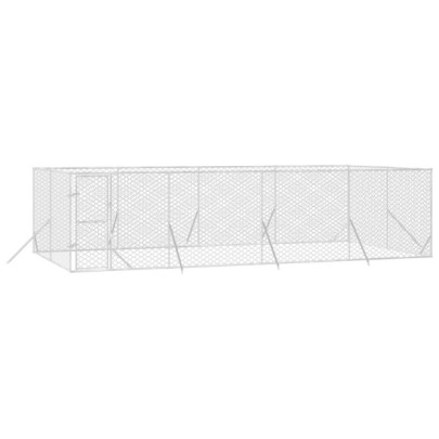 Padoc Câini Exterior 8x4x2 m Oțel Galvanizat - Livrare Gratuită