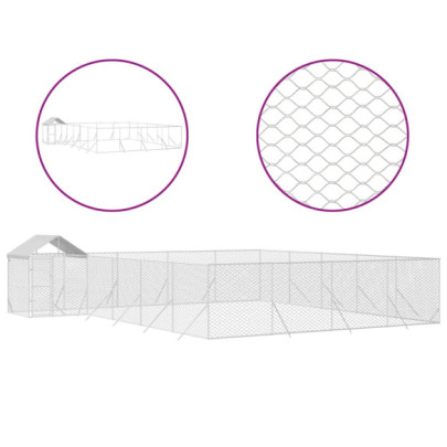 Padoc Exterior 10x8m Acoperit - Oțel Galvanizat | Livrare Gratuită