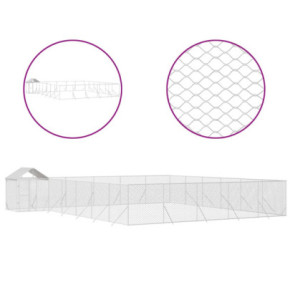 Padoc Exterior 12x12m cu Acoperiș | Oțel Galvanizat Rezistent 2