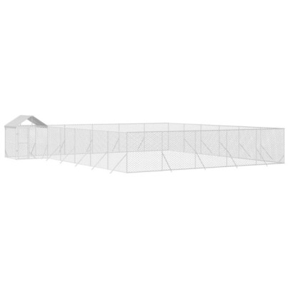 Padoc Exterior 12x12m cu Acoperiș | Oțel Galvanizat Rezistent