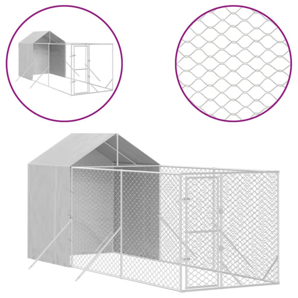 Padoc Exterior Acoperit pentru Animale 2x6x2,5m