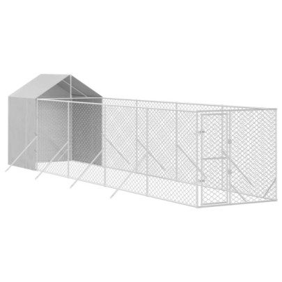 Padoc Exterior Acoperit 2x10x2,5m Oțel Galvanizat