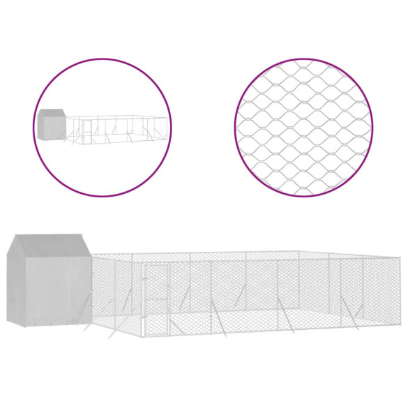 Padoc Exterior 10x6m Acoperit - Oțel Galvanizat | Livrare Gratuită