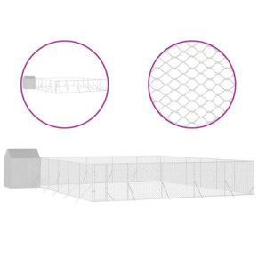 Padoc Exterior 12x12m cu Acoperiș - Oțel Galvanizat | Livrare Gratuită 2