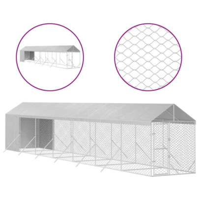 Padoc Exterior Acoperit 2x14x2,5m - Oțel Galvanizat | Livrare Gratuită