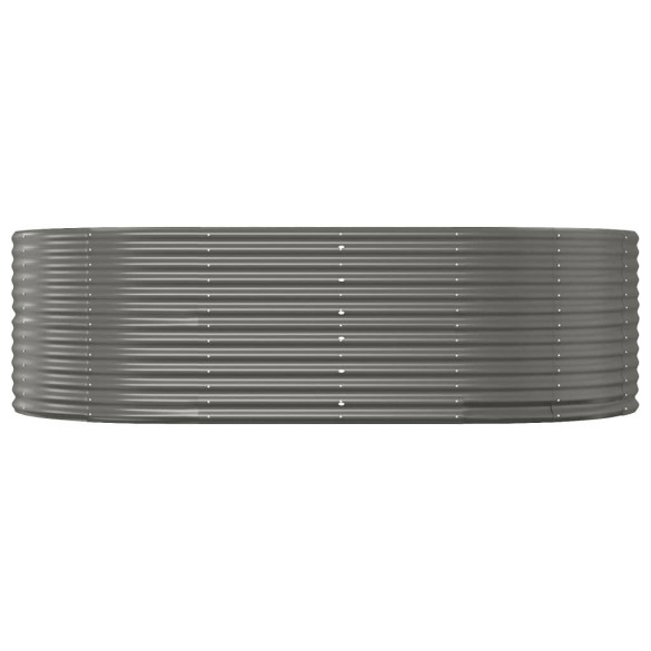 Strat Înălțat Grădină Gri - Oțel Rezistent 212x140x68cm