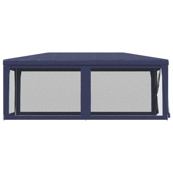 Cort de petrecere cu 6 pereți din plasă albastru 3x6 m HDPE Cort de petrecere cu 6 pereți din plasă albastru 3x6 m HDPE