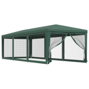 Cort de petrecere 8 pereți, 3x9m - Verde HDPE Rezistent 2