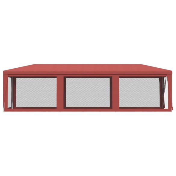 Cort de petrecere 8 pereți, roșu, 3x9m - HDPE | Livrare Gratuită