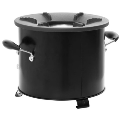 Aragaz cu lemne pentru camping - negru, metal