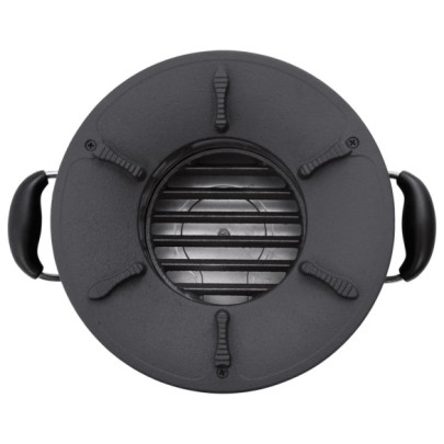 Aragaz cu lemne pentru camping - negru, metal