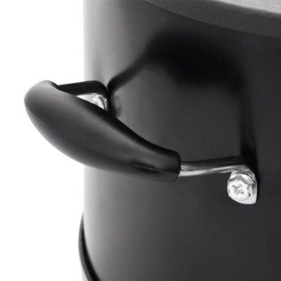 Aragaz cu lemne pentru camping - negru, metal