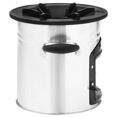 Aragaz Camping cu Lemn - Argintiu, Oțel Inoxidabil