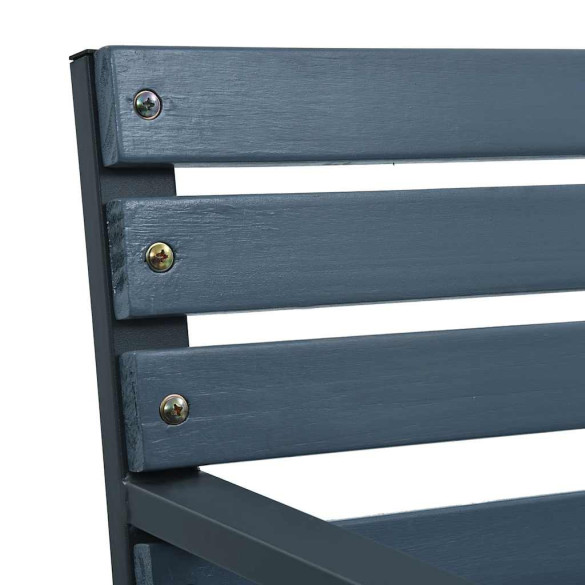 Scaune Grădină 2 buc. - Lemn Brad/Oțel - Gri - Livrare Gratuită