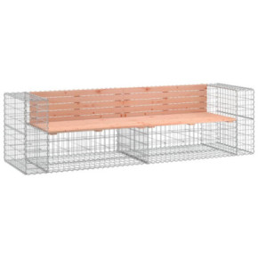 Bancă grădină cu gabion - Lemn Douglas | Livrare gratuită 2