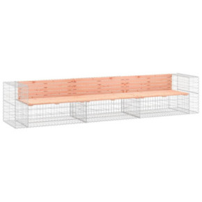 Bancă Grădină Gabion Lemn Douglas - Livrare Gratuită 2