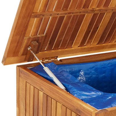 Ladă Depozitare Grădină cu Roti - Lemn Acacia - 150x50x58cm