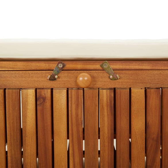 Bancă grădină cu depozitare - Lemn acacia masiv - 126 cm