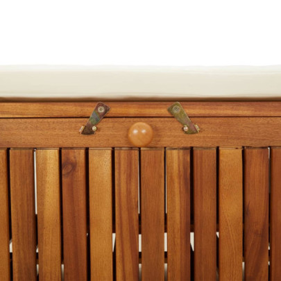 Bancă grădină cu depozitare - Lemn acacia masiv - 126 cm