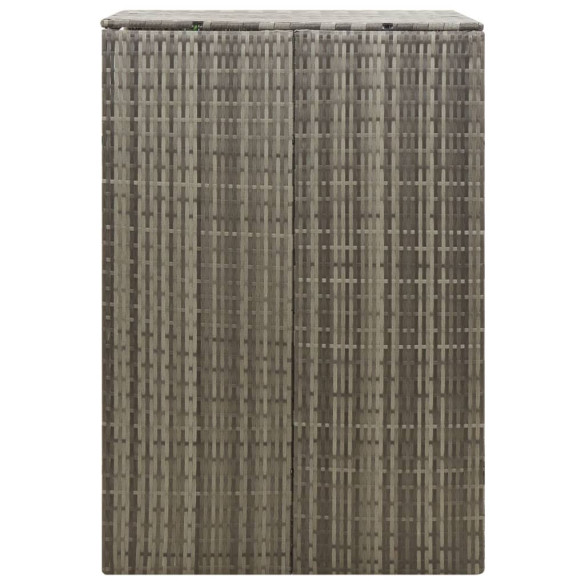 Magazie Pubela cu Roti - Gri - 70x80x117 cm - Poliratan Magazie Pubela cu Roti - Gri - 70x80x117 cm - Poliratan