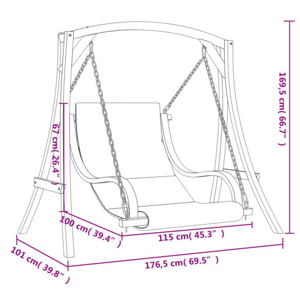 Balansoar cu Pernă - Lemn Masiv | Comandă cu Livrare Gratuită