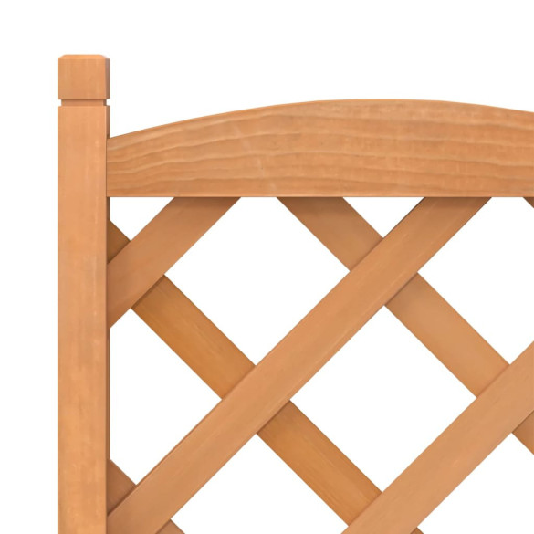 Jardinieră cu Spalier și Roți - Lemn Masiv de Brad