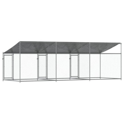 Cușcă Câini Mare 6x2x2 m - Oțel Galvanizat, Livrare Gratuită