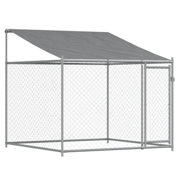 Cușcă Câini Mare 12x2x2 m - Oțel Galvanizat cu Acoperiș