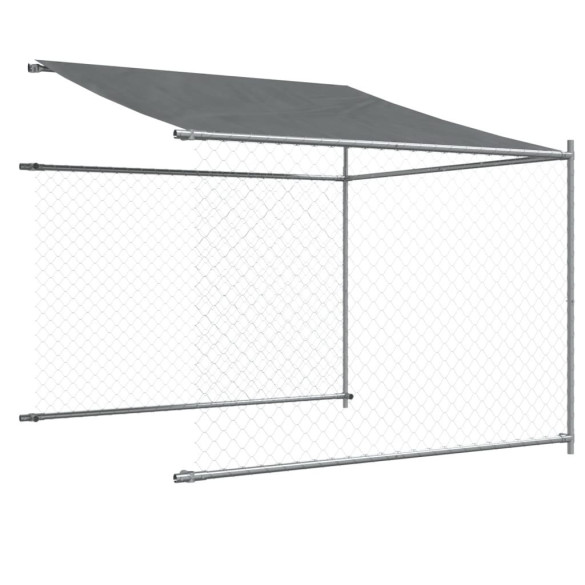 Cușcă Câini Mare 12x2x2 m - Oțel Galvanizat cu Acoperiș