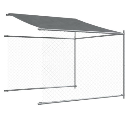 Cușcă Câini Mare 12x2x2 m - Oțel Galvanizat cu Acoperiș