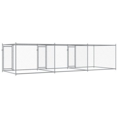 Cușcă Câini Oțel Galvanizat 6x2x1,5 m - Livrare Gratuită