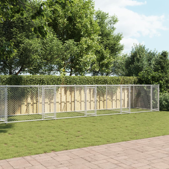 Cușcă Câini Mare 10m - Oțel Galvanizat - Livrare Gratuită