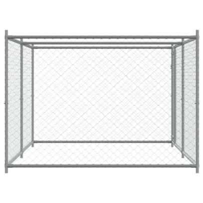 Cușcă Câini Exterior - 4x2x1.5m - Oțel Galvanizat | Livrare Gratuită