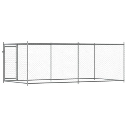 Cușcă Câini Exterior - 4x2x1.5m - Oțel Galvanizat | Livrare Gratuită